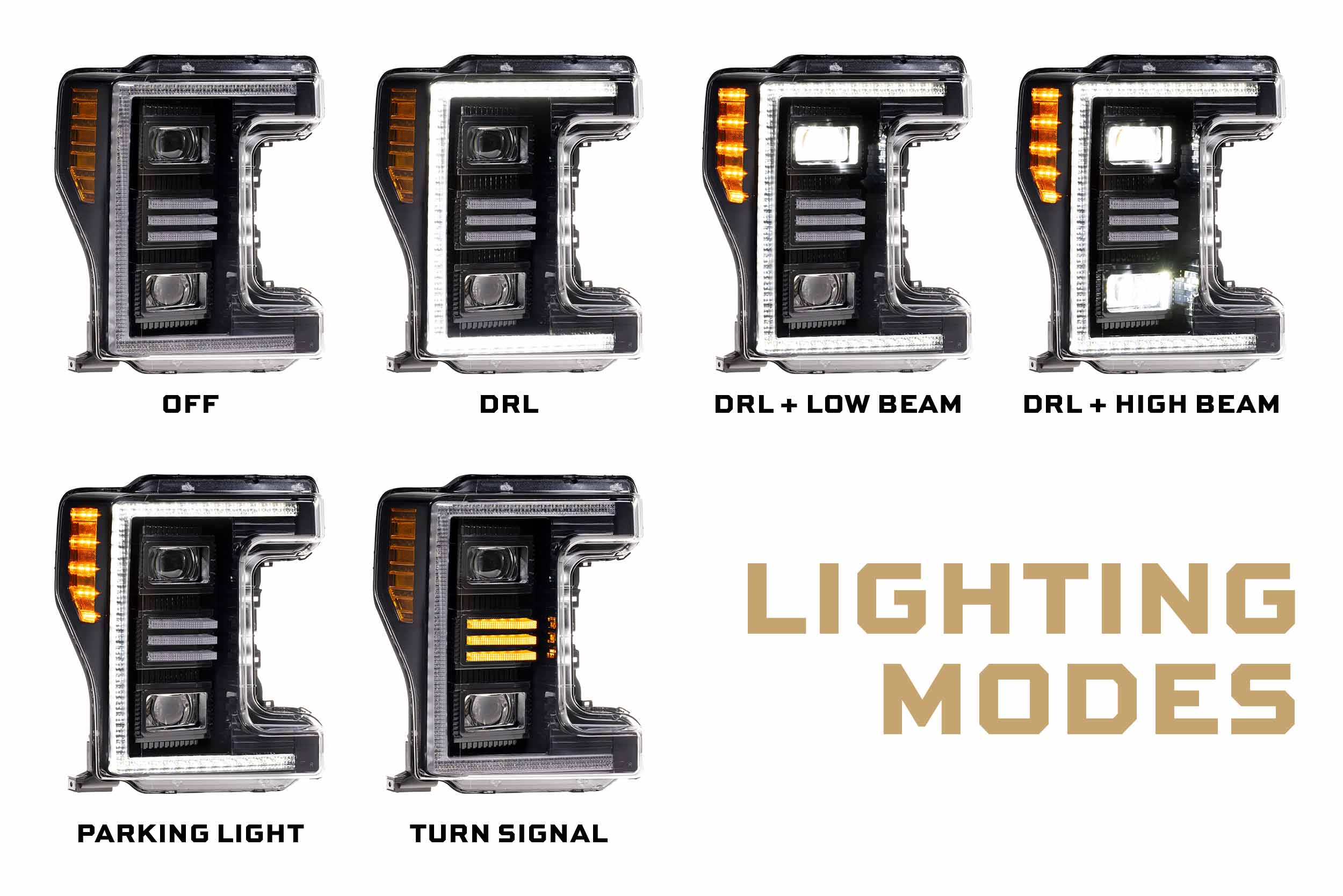 F250 shop led headlights